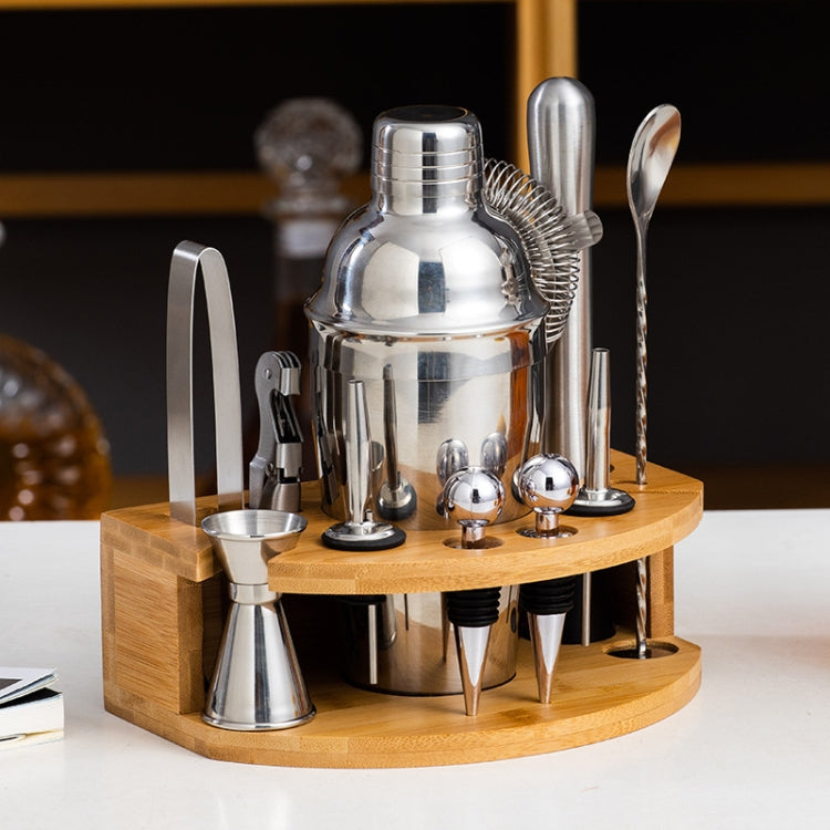 Set di shaker per barra con base in legno a semicerchio BY-F12, specifiche:, 350ml, 550ml, 700ml, 750ml