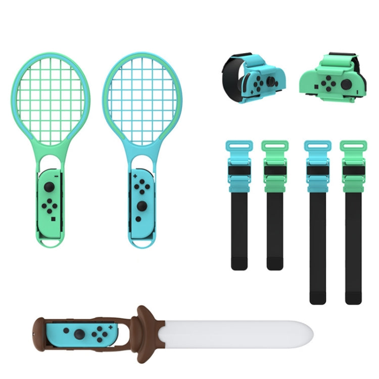 DOBE TNS-2123 Spada laser sportiva + cinturino per le gambe + racchetta da tennis + cinturino da polso Set sportivo 7 in 1 per Nintendo Switch, DOBE 7 In 1