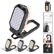 Luce da lavoro COB ricaricabile USB con gancio e magnete