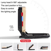 Luce da lavoro COB ricaricabile USB con gancio e magnete