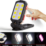 Luce da lavoro COB ricaricabile USB con gancio e magnete