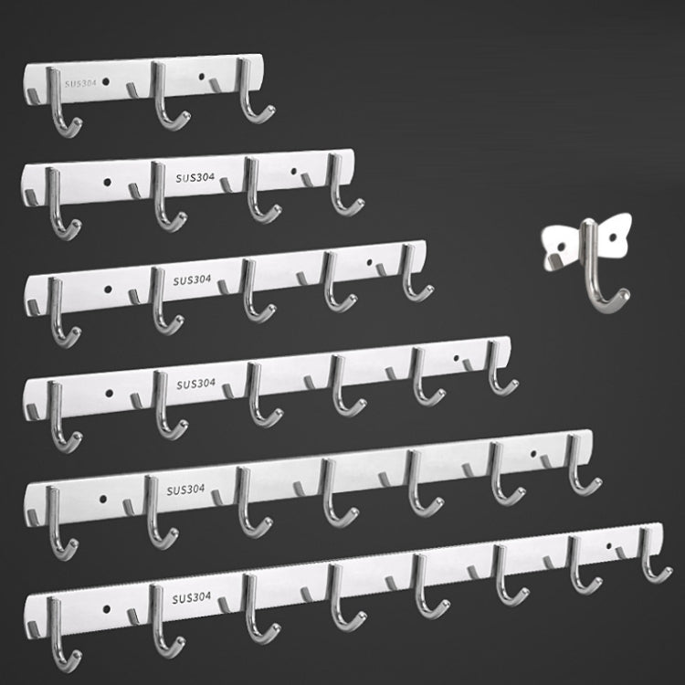 Gancio appendiabiti posteriore in acciaio inossidabile 304 senza punzonatura, 3 Hooks, 4 Hooks, 5 Hooks, 6 Hooks, 7 Hooks, 8 Hooks, 201 Butterfly Hook