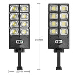 Luce LED solare a doppia fila con sensore e telecomando