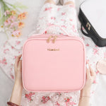 NICELAND TM1060 Grande capacità con borsa per il trucco della lampada portatile, Small Pink, Small Black, Large Pink, Large Black