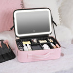 NICELAND TM1060 Grande capacità con borsa per il trucco della lampada portatile, Small Pink, Small Black, Large Pink, Large Black
