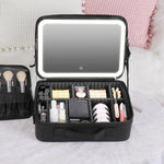 NICELAND TM1060 Grande capacità con borsa per il trucco della lampada portatile, Small Pink, Small Black, Large Pink, Large Black