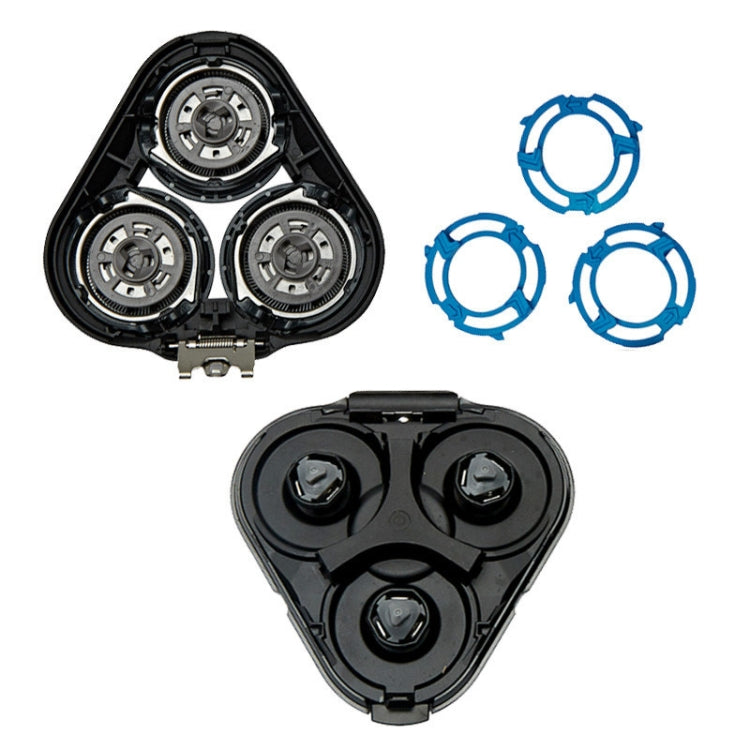 Testina di ricambio per rasoio per Philips Series 5000 S5078 S5079, Shaver Head Silver+Black, Shaver Head Black