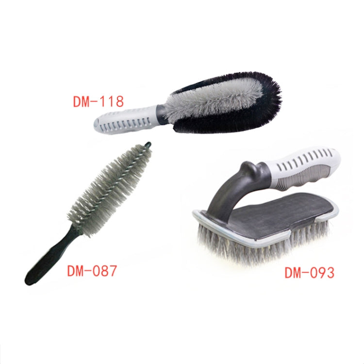 3 spazzole per tappetini per tappetini per auto, stile:, DM-08 Pointed Brush, DM-093 Large U-shaped Brush, DM-118 Double Twisted Wire Brush