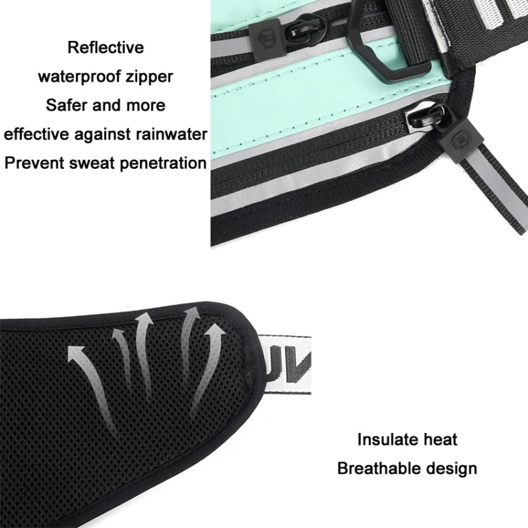 PUÒ FLY YIPINU Marsupio portaoggetti per cellulare con bottiglia d'acqua per fitness all'aperto, Black, Green, Silver