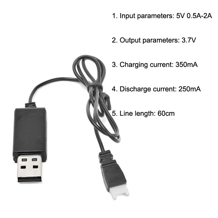 Cavo di ricarica USB da 10 pezzi 3,7 V 350 mAh presa aria-aria senza protezione per drone