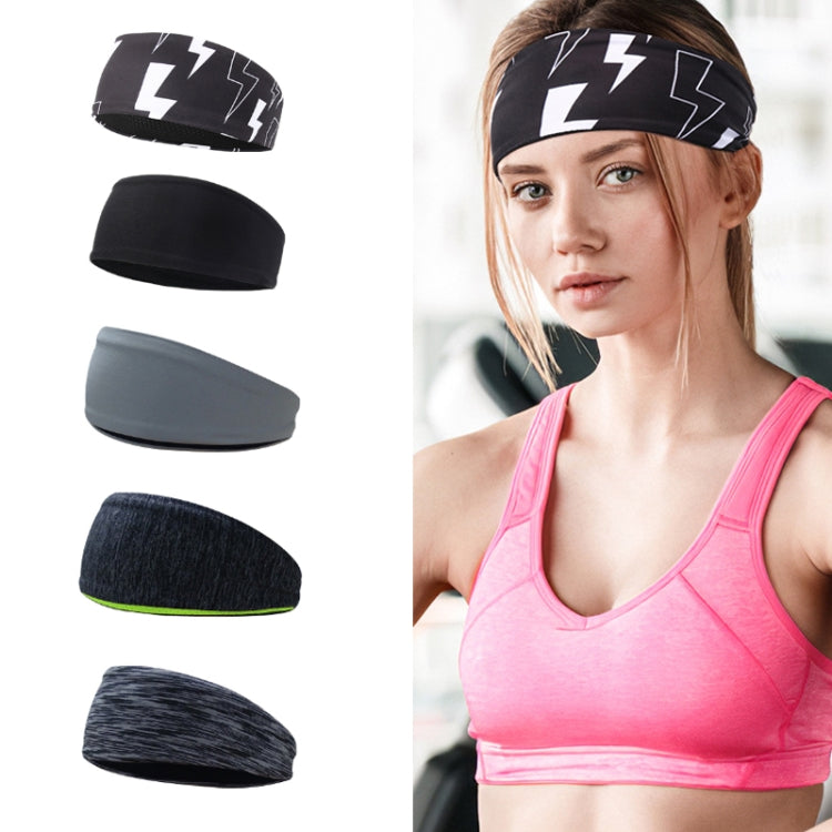 Fascia per il sudore sportiva Fascia antitraspirante per il fitness, Lightning Black, Classic Black, Temperament Gray, Dark Gray, Striped Gray