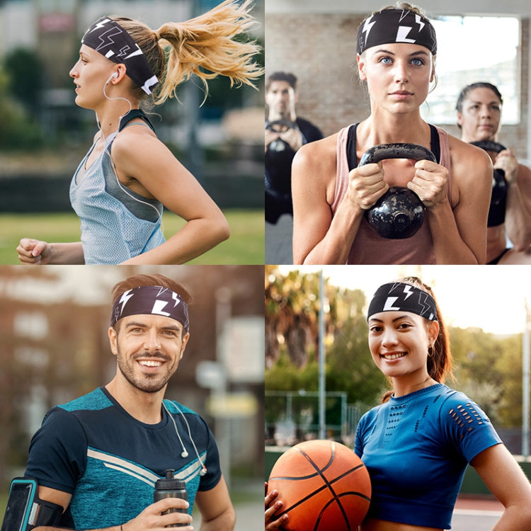 Fascia per il sudore sportiva Fascia antitraspirante per il fitness, Lightning Black, Classic Black, Temperament Gray, Dark Gray, Striped Gray