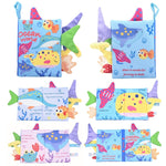 Tail Cloth Book Baby Enlightenment 3D Early Education Libro di stoffa, Ocean, Jungle, Dinosaur, Tropical Rain Forest, Mermaid, Farm, Black and Yellow Ainmal, Black and White Jungle, Black and White Farm