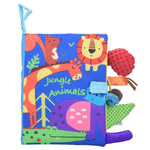 Tail Cloth Book Baby Enlightenment 3D Early Education Libro di stoffa, Ocean, Jungle, Dinosaur, Tropical Rain Forest, Mermaid, Farm, Black and Yellow Ainmal, Black and White Jungle, Black and White Farm