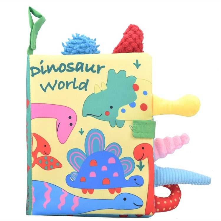 Tail Cloth Book Baby Enlightenment 3D Early Education Libro di stoffa, Ocean, Jungle, Dinosaur, Tropical Rain Forest, Mermaid, Farm, Black and Yellow Ainmal, Black and White Jungle, Black and White Farm
