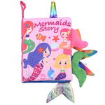 Tail Cloth Book Baby Enlightenment 3D Early Education Libro di stoffa, Ocean, Jungle, Dinosaur, Tropical Rain Forest, Mermaid, Farm, Black and Yellow Ainmal, Black and White Jungle, Black and White Farm