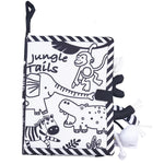 Tail Cloth Book Baby Enlightenment 3D Early Education Libro di stoffa, Ocean, Jungle, Dinosaur, Tropical Rain Forest, Mermaid, Farm, Black and Yellow Ainmal, Black and White Jungle, Black and White Farm