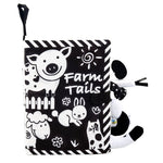 Tail Cloth Book Baby Enlightenment 3D Early Education Libro di stoffa, Ocean, Jungle, Dinosaur, Tropical Rain Forest, Mermaid, Farm, Black and Yellow Ainmal, Black and White Jungle, Black and White Farm