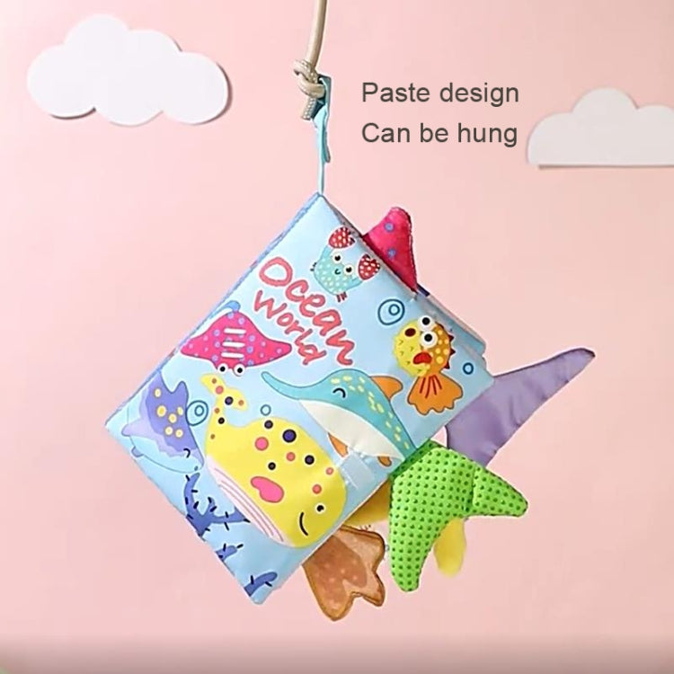 Tail Cloth Book Baby Enlightenment 3D Early Education Libro di stoffa, Ocean, Jungle, Dinosaur, Tropical Rain Forest, Mermaid, Farm, Black and Yellow Ainmal, Black and White Jungle, Black and White Farm