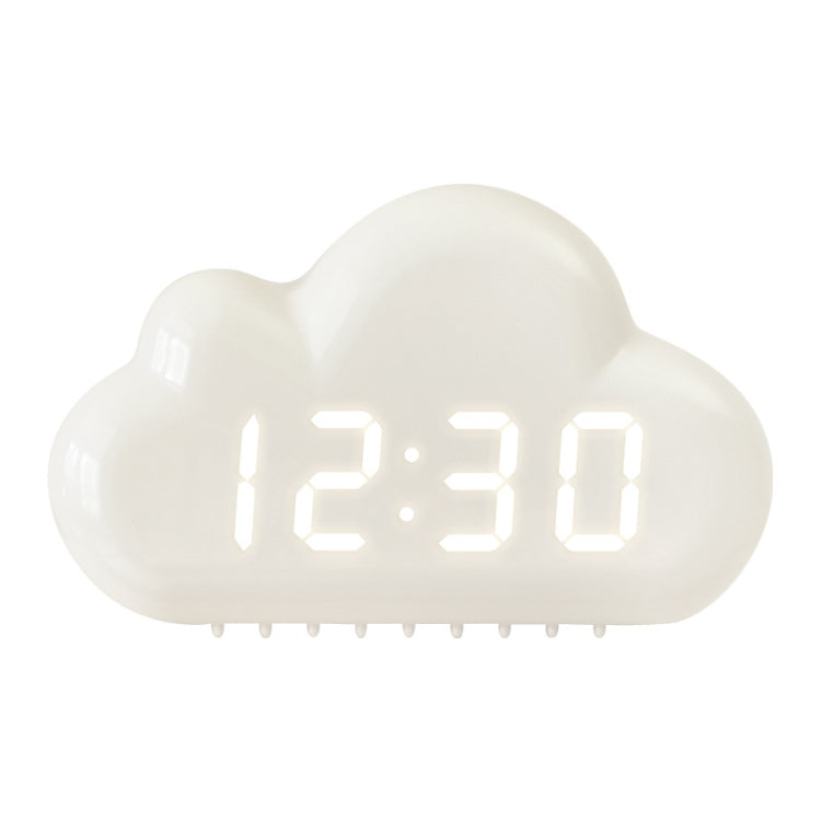 1966 Sveglia da comodino a LED ad attivazione vocale a forma di nuvola, White, Blue