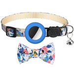 Collare per animali con fiocco e campana compatibile AirTag