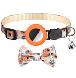 Collare per animali con fiocco e campana compatibile AirTag