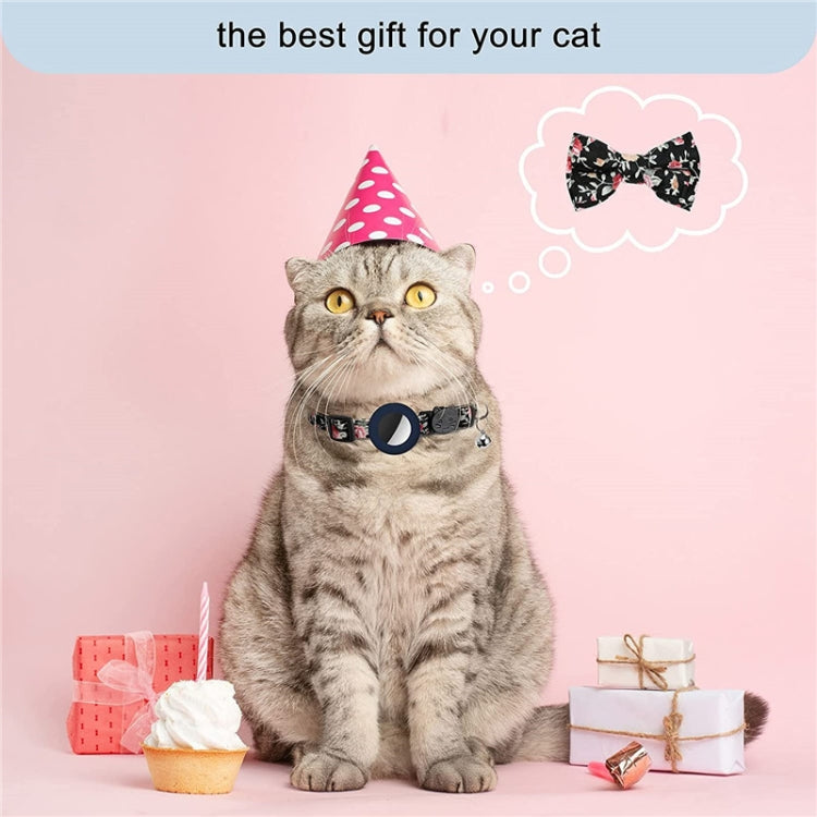 Collare per animali con fiocco e campana compatibile AirTag