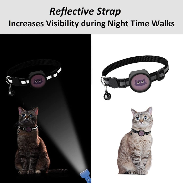Collare riflettente con campana per AirTag animali