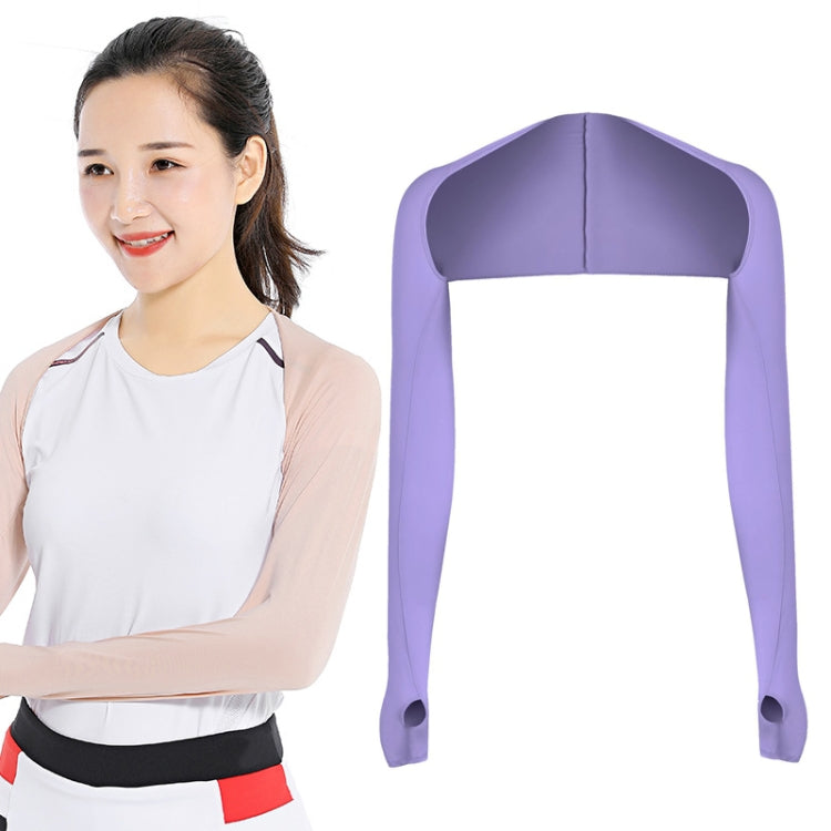 Maniche a scialle per protezione solare da golf Sport all'aria aperta Ciclismo Maniche raglan in seta di ghiaccio, Purple, Black, White, Grey, Pink, Sky Blue, Sapphire, Light Purple, Skin Color, Beige, Green, Mint Green, Deep Gray, Deep Purple