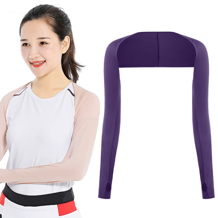 Maniche a scialle per protezione solare da golf Sport all'aria aperta Ciclismo Maniche raglan in seta di ghiaccio, Purple, Black, White, Grey, Pink, Sky Blue, Sapphire, Light Purple, Skin Color, Beige, Green, Mint Green, Deep Gray, Deep Purple