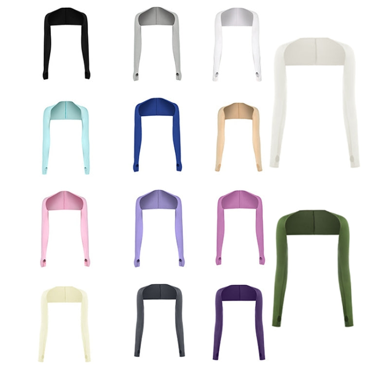 Maniche a scialle per protezione solare da golf Sport all'aria aperta Ciclismo Maniche raglan in seta di ghiaccio, Purple, Black, White, Grey, Pink, Sky Blue, Sapphire, Light Purple, Skin Color, Beige, Green, Mint Green, Deep Gray, Deep Purple