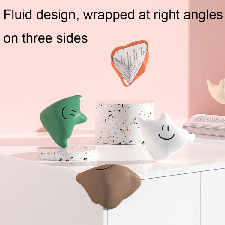 5 pezzi Copertura protettiva in silicone anti-collisione per angoli da tavolo per bambini, Green, White, Apricot, Coffee, Orange
