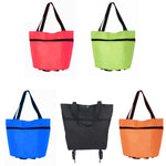 Carrello della spesa portatile Borsa pieghevole con ruote, Red, Green, Blue, Black, Orange