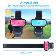 2PCS JYS JYS-NS242 Per Nintendo Switch Joy-con Cinghie sportive per le gambe del manubrio piccole, JYS-NS242(Black), JYS-NS242(Red Blue)