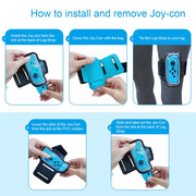 2PCS JYS JYS-NS242 Per Nintendo Switch Joy-con Cinghie sportive per le gambe del manubrio piccole, JYS-NS242(Black), JYS-NS242(Red Blue)