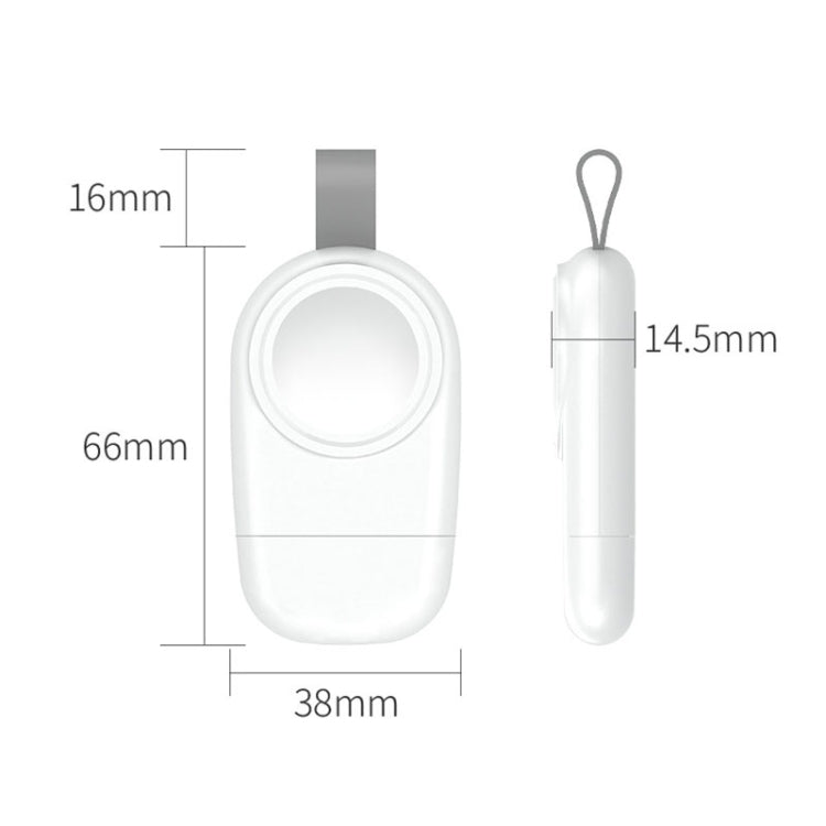 Caricatore di aspirazione magnetica wireless portatile USB per Apple Watch 1/2/3/4/5/6/7/SE, White