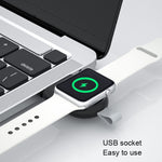 Caricatore di aspirazione magnetica wireless portatile USB per Apple Watch 1/2/3/4/5/6/7/SE, White