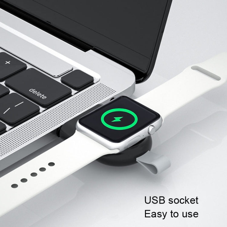 Caricatore di aspirazione magnetica wireless portatile USB per Apple Watch 1/2/3/4/5/6/7/SE, White