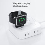 Caricatore di aspirazione magnetica wireless portatile USB per Apple Watch 1/2/3/4/5/6/7/SE, White
