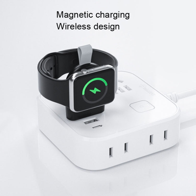 Caricatore di aspirazione magnetica wireless portatile USB per Apple Watch 1/2/3/4/5/6/7/SE, White
