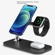 Caricabatterie wireless magnetico 3 in 1