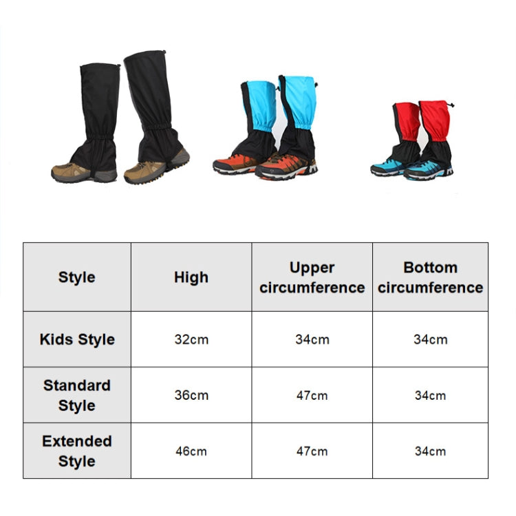 Copertura del piede impermeabile a prova di sabbia del deserto della neve all'aperto, Spec:, Standard (Red), Standard (Rose Red), Standard (Sky Blue), Standard (Royal Blue), Standard (Orange), Standard (Black), Standard (Green), Extended (Royal Blue)  ...