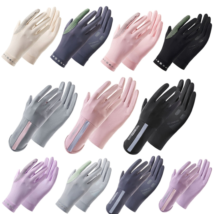 1 paio di guanti di seta di ghiaccio senza dita anti-UV XC-14 per guida di guida, stile:, Honeycomb (Purple), Honeycomb (Pink), Honeycomb (Yellow), Honeycomb (Gray), Honeycomb (Black), Honeycomb (Dark Gray), Line (Purple), Line (Dark Gray)             ...