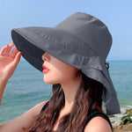 8062 Cappello estivo da donna con protezione solare per il collo Cappello da pescatore a tesa larga, 8062 Blue, 8062 Purple, 8062 Khaki, 8062 Black, 8062 Pink, 8062 Navy, 8062 Beige, 8062 Dark Gray, 8062 Army Green, 8062 Light Gray