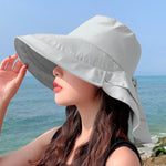 8062 Cappello estivo da donna con protezione solare per il collo Cappello da pescatore a tesa larga, 8062 Blue, 8062 Purple, 8062 Khaki, 8062 Black, 8062 Pink, 8062 Navy, 8062 Beige, 8062 Dark Gray, 8062 Army Green, 8062 Light Gray