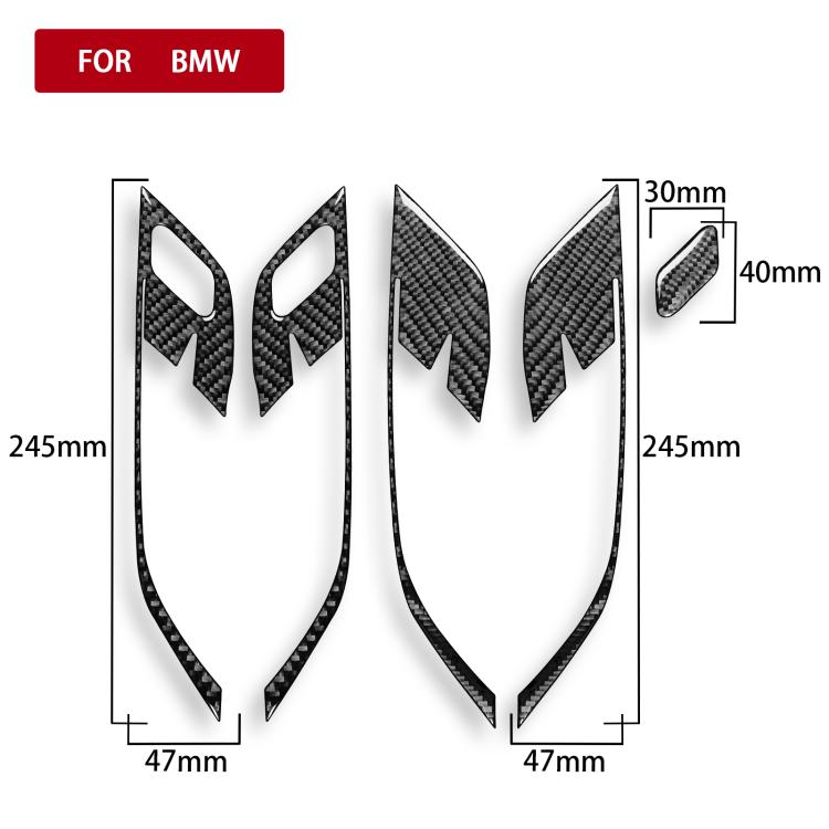 Adesivo per telaio maniglia porta lato sinistro, 5 pezzi/set, per BMW X1 F48/X2 F39, Left-Hand Drive