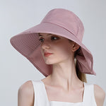 8112 Cappello da pescatore a coda di cavallo a tesa larga con parasole da donna, 8112 Black, 8112 Pink, 8112 Grey, 8112 Khaki, 8112 Beige