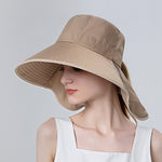 8112 Cappello da pescatore a coda di cavallo a tesa larga con parasole da donna, 8112 Black, 8112 Pink, 8112 Grey, 8112 Khaki, 8112 Beige
