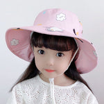 1015 Cappello da sole estivo per bambini Cappello da pescatore per protezione solare da esterno con scialle, 1015 Yellow, 1015 Blue, 1015 Pink, 1015 Orange