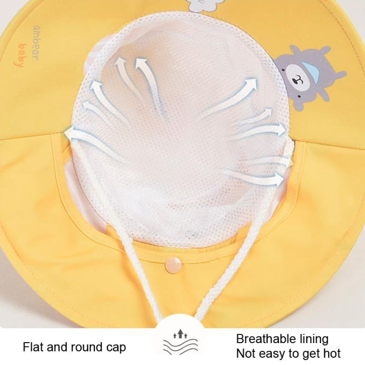 1015 Cappello da sole estivo per bambini Cappello da pescatore per protezione solare da esterno con scialle, 1015 Yellow, 1015 Blue, 1015 Pink, 1015 Orange